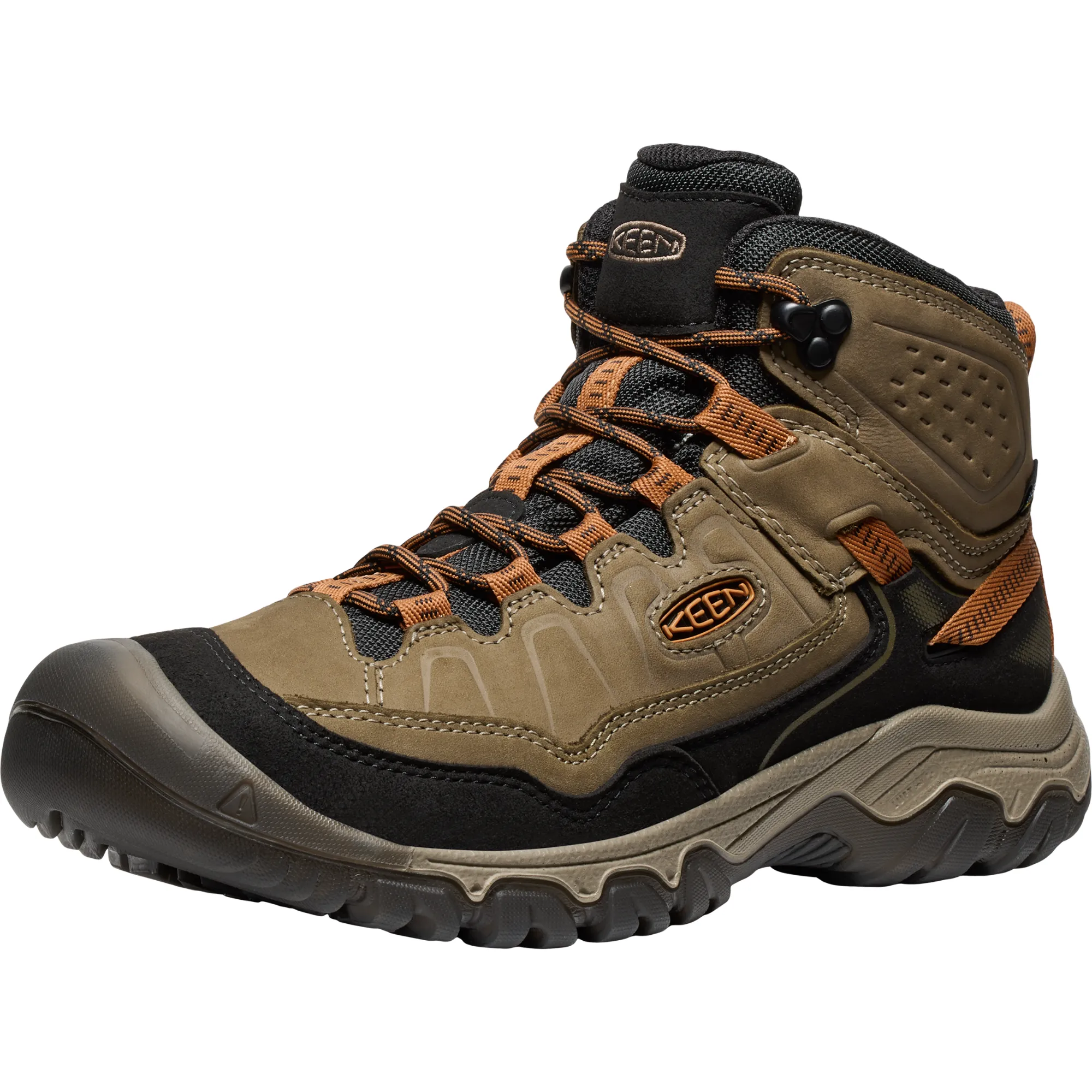 Keen Men's Targhee IV Waterproof Mid Trail Boots Boot (Sea Turtle/Roast Pecan)