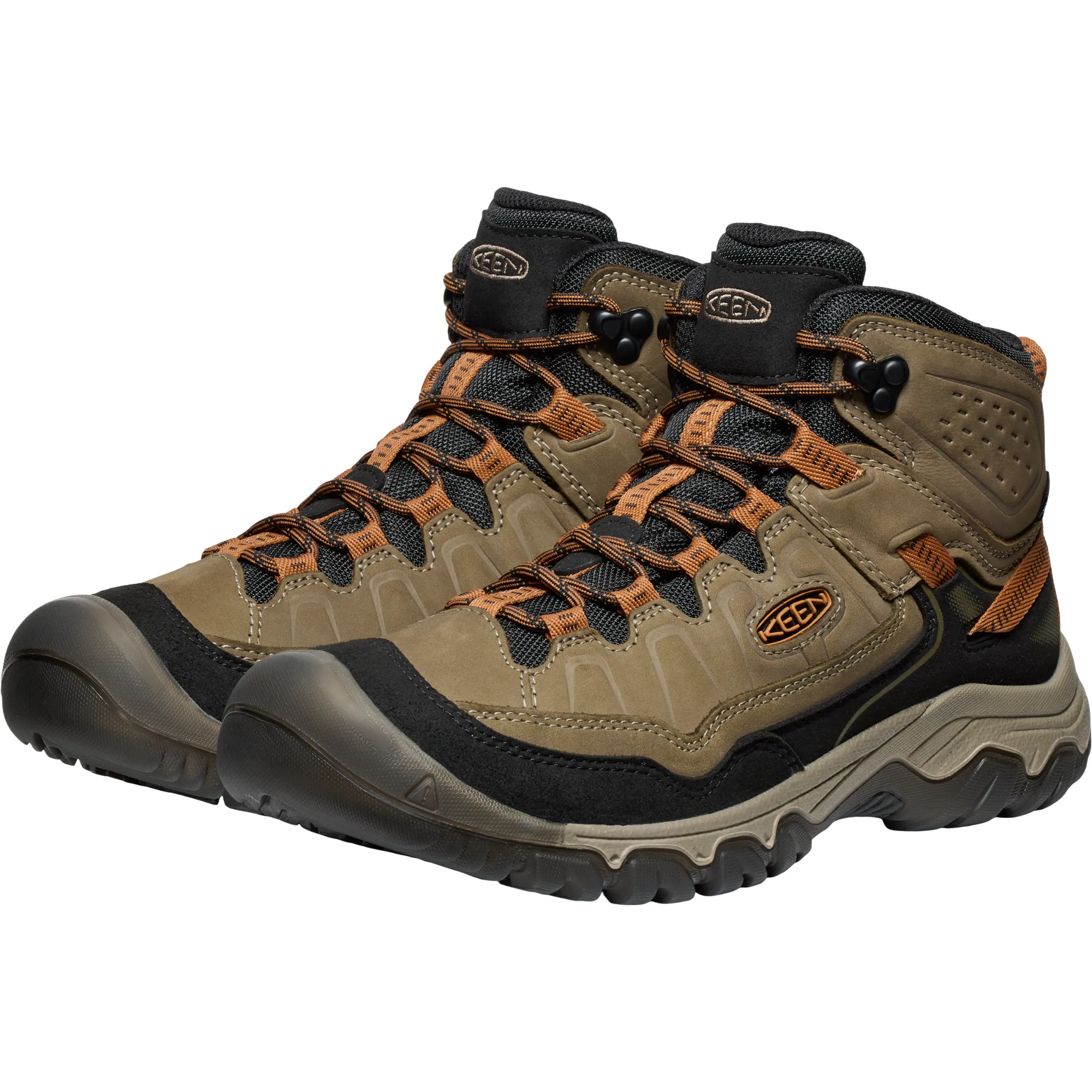 Keen Men's Targhee IV Waterproof Mid Trail Boots Boot (Sea Turtle/Roast Pecan)
