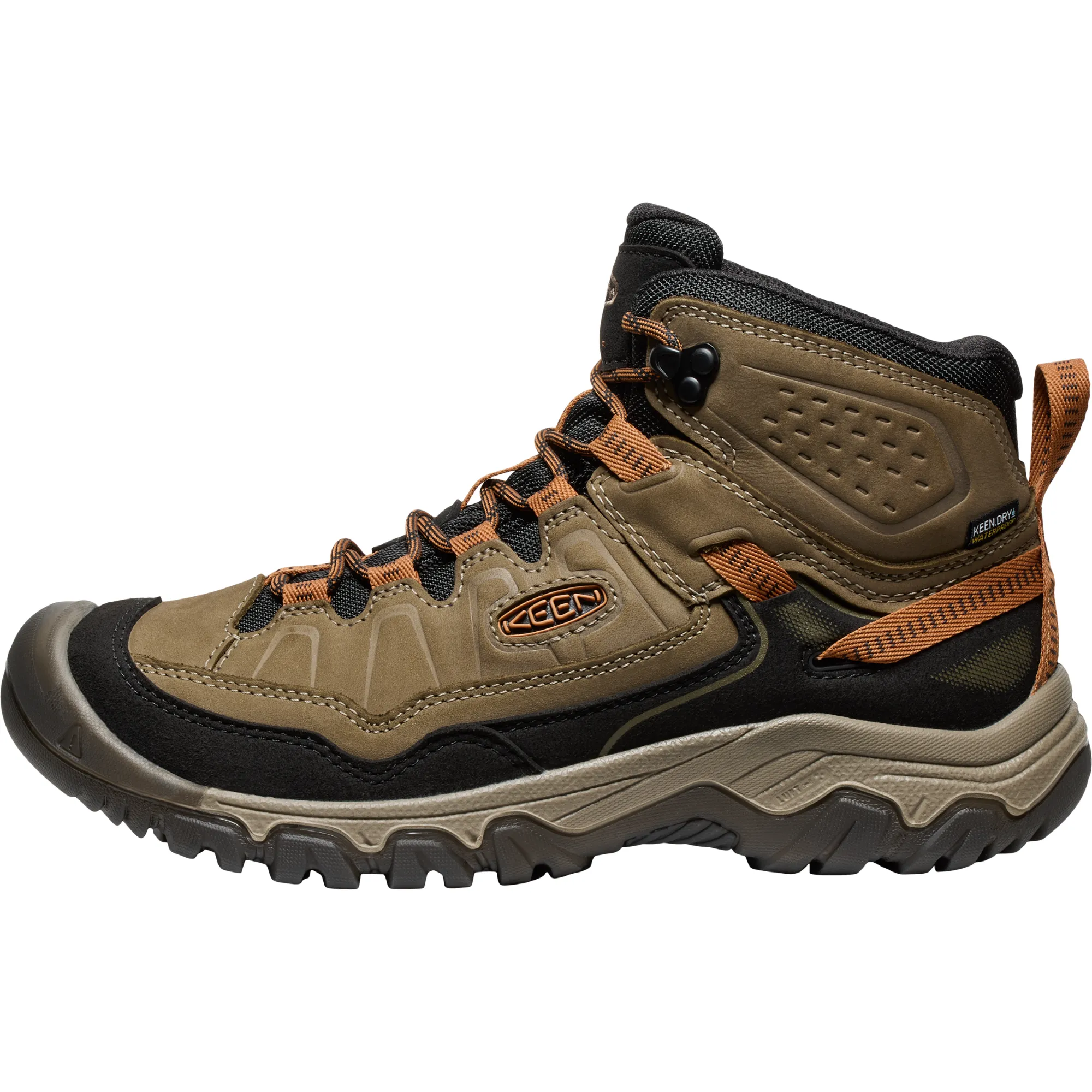 Keen Men's Targhee IV Waterproof Mid Trail Boots Boot (Sea Turtle/Roast Pecan)