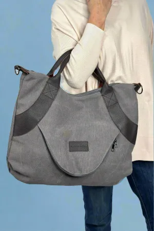 Kingsley Canvas Tote Bag - Grey