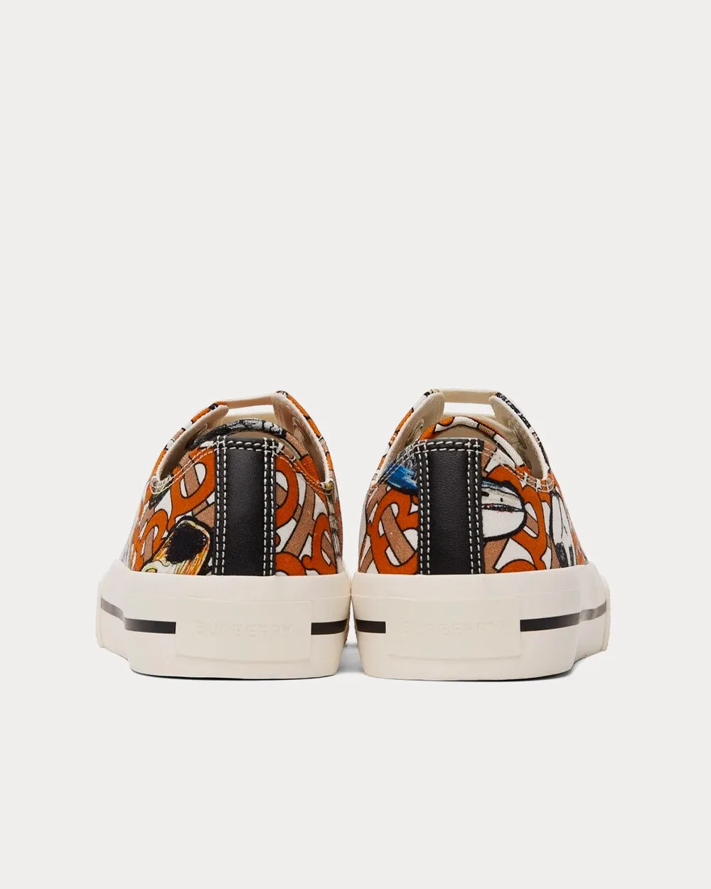 Larkhall Scribble White / Orange Low Top Sneakers