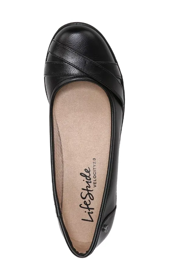 LifeStride Women's Memory Foam I-Loyal Ballet Flats Black Size 6