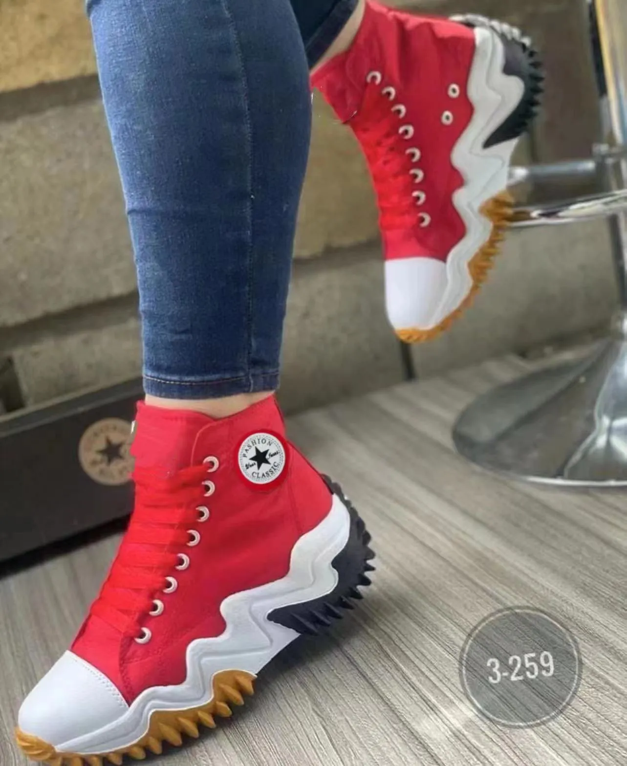 Light Weight Canvas platform shoes with  high tops breathable fashion casual lace-up