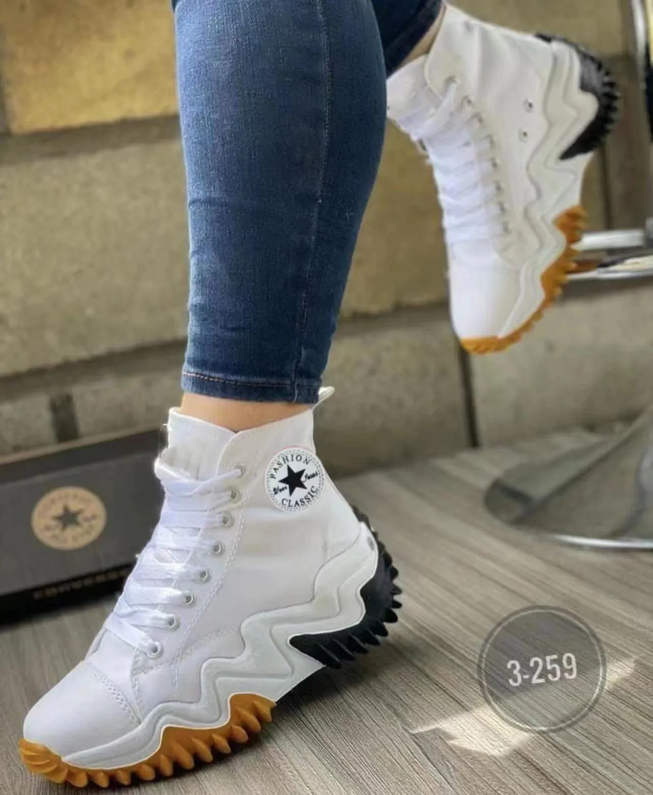 Light Weight Canvas platform shoes with  high tops breathable fashion casual lace-up