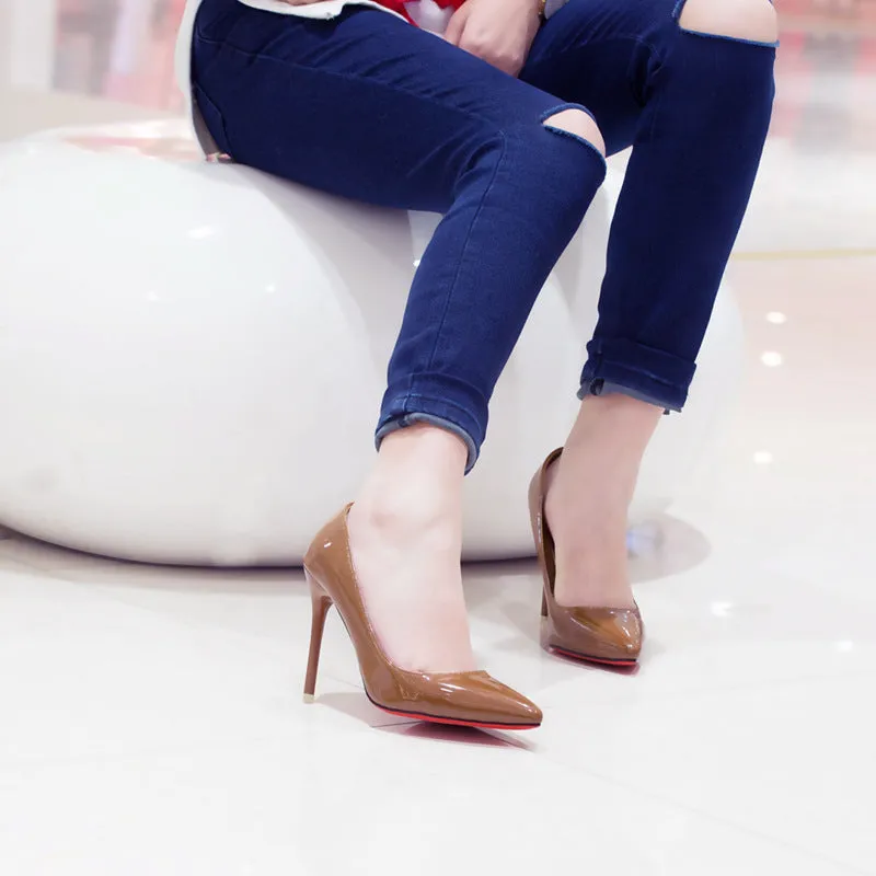 Low Cut Pointed Toe Stiletto High Heels Party Shoes