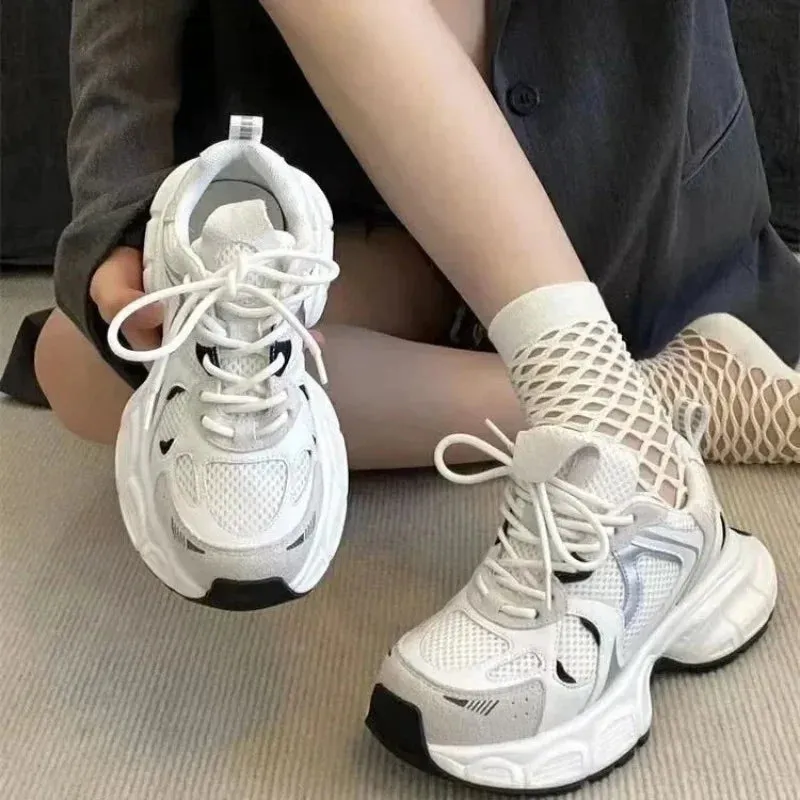 LVSANW Lightweight sports running shoes for women 2024 spring new mesh campus style Forrest Gump daddy all-match casual trendy shoes