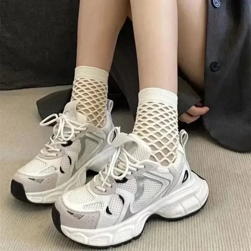 LVSANW Lightweight sports running shoes for women 2024 spring new mesh campus style Forrest Gump daddy all-match casual trendy shoes