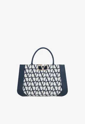 Medium VLogo Toile Iconographe Tote Bag