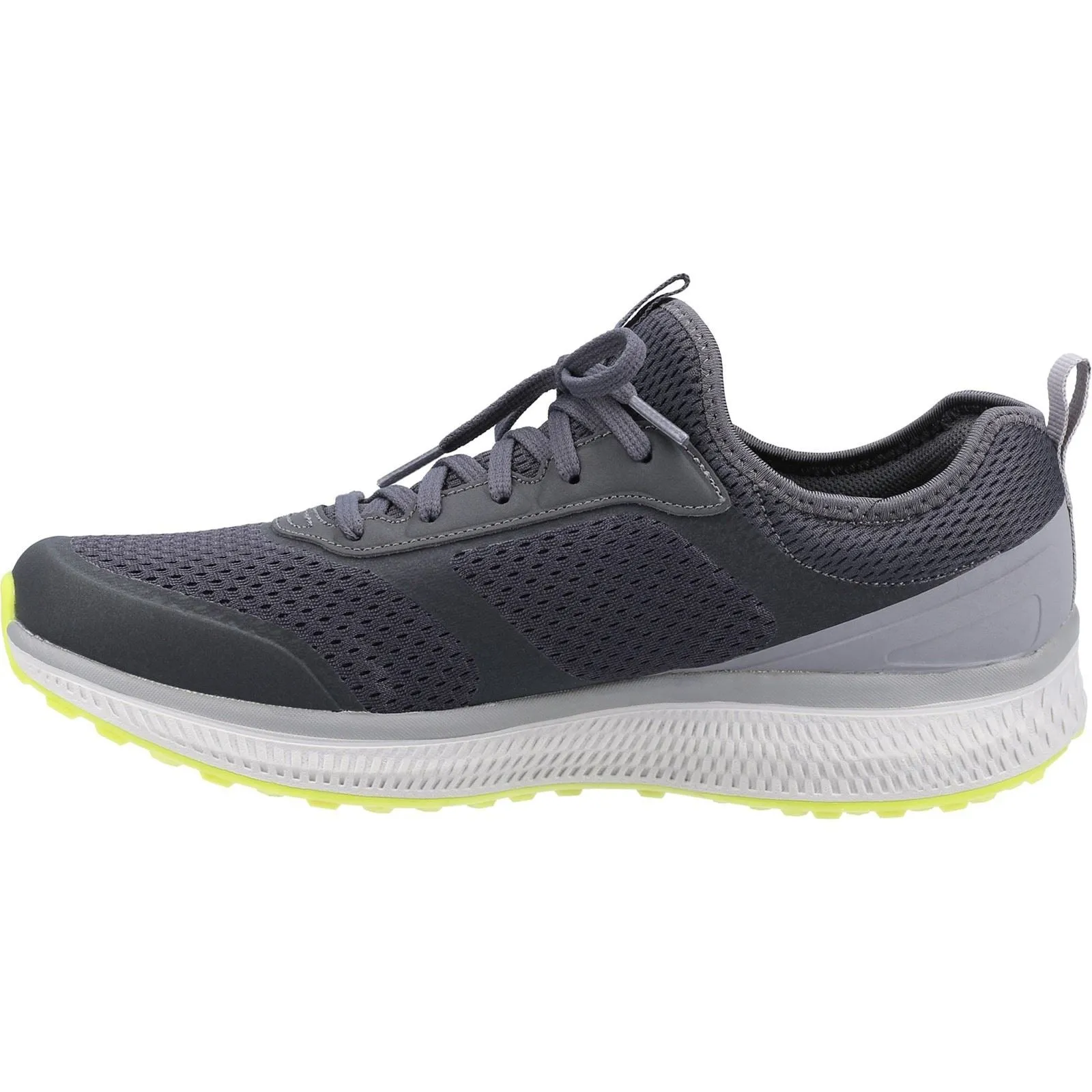 Men's Wide Fit Skechers 220102 GOrun Consistent Trainers - Charcoal/Lime