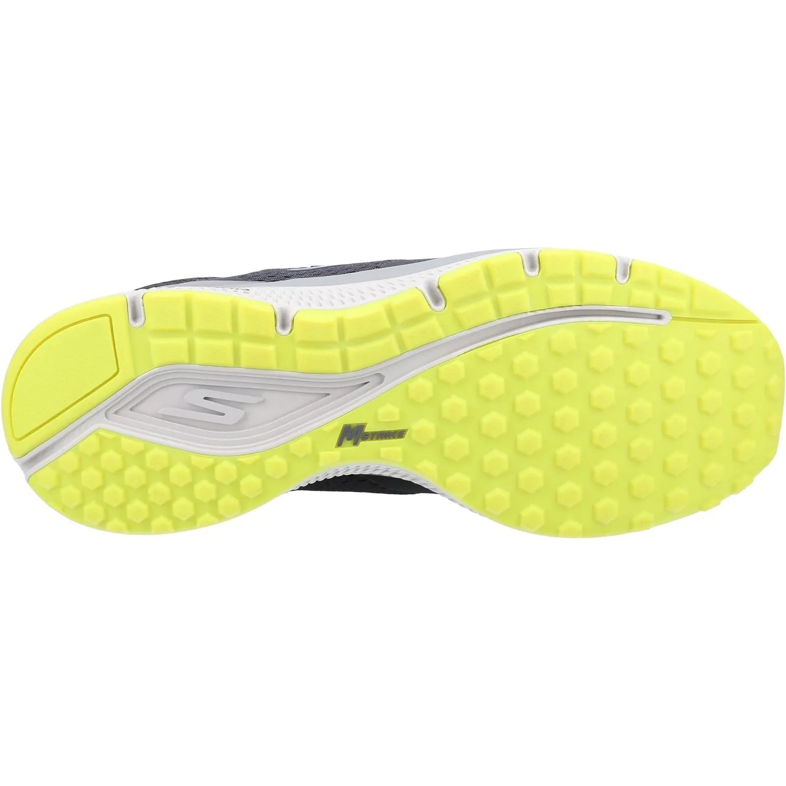 Men's Wide Fit Skechers 220102 GOrun Consistent Trainers - Charcoal/Lime