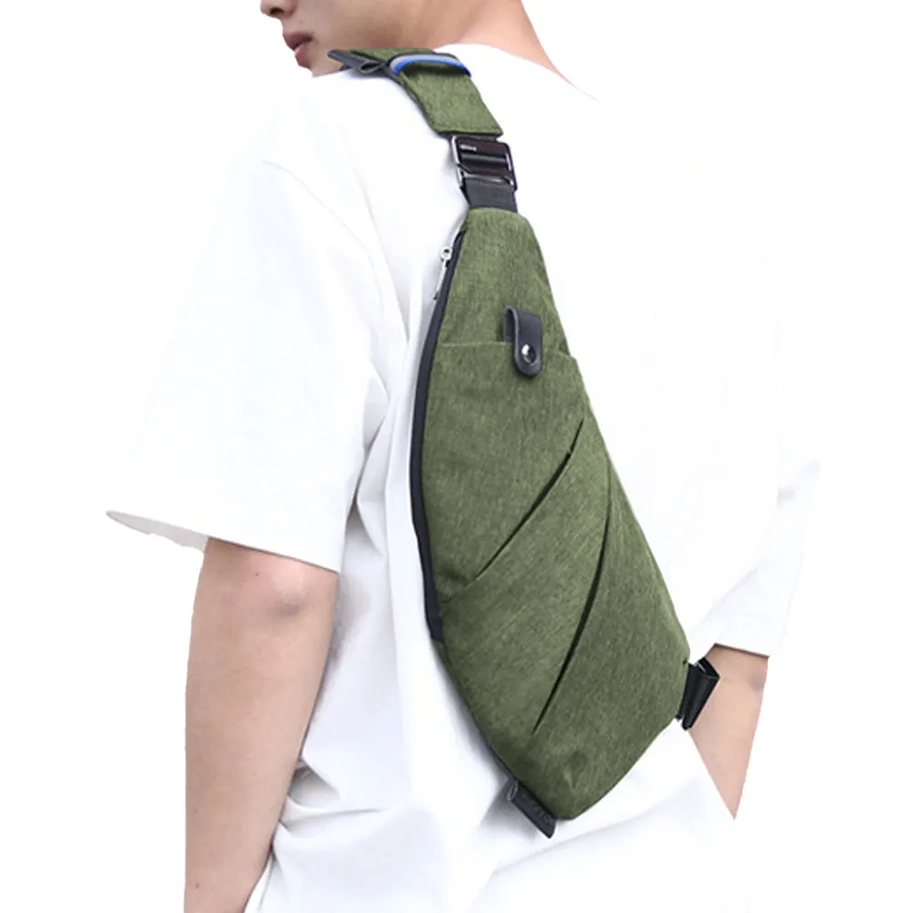 Multifunctional Anti-theft Sling Chest Pack Crossbody Bag Green