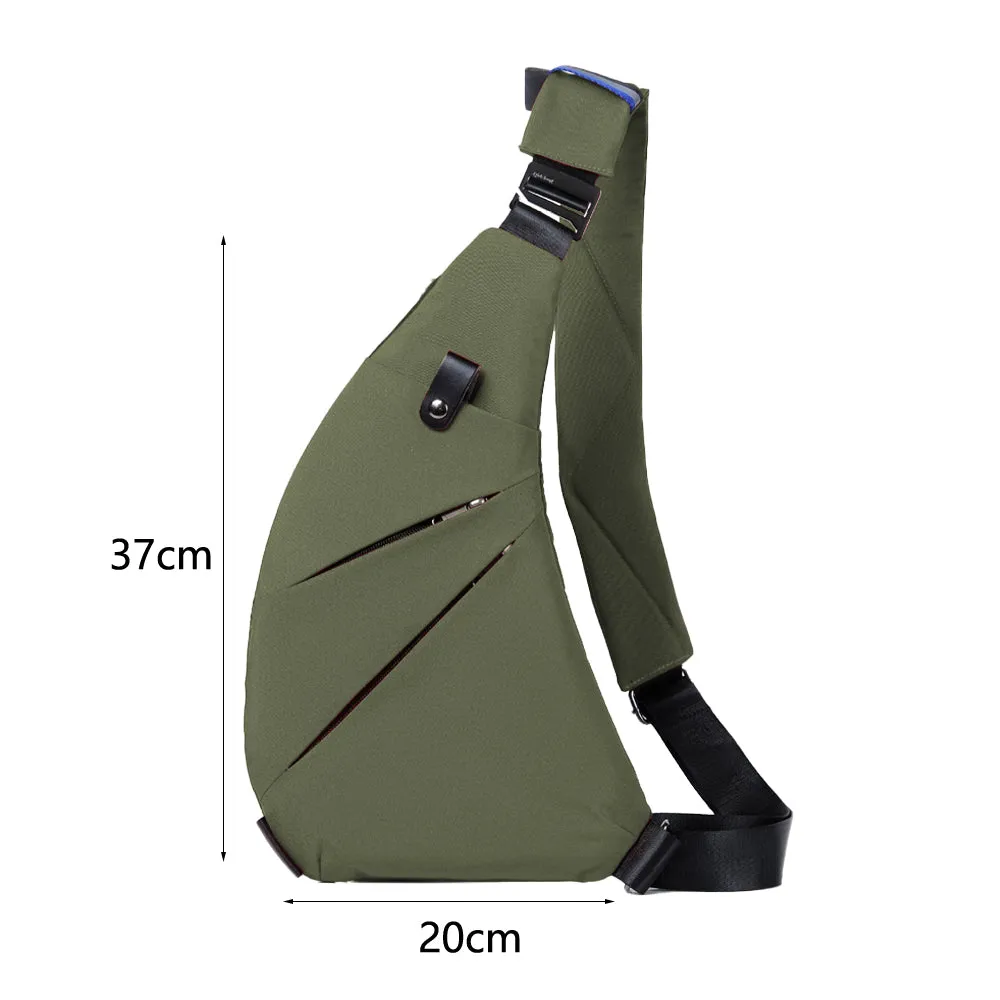 Multifunctional Anti-theft Sling Chest Pack Crossbody Bag Green