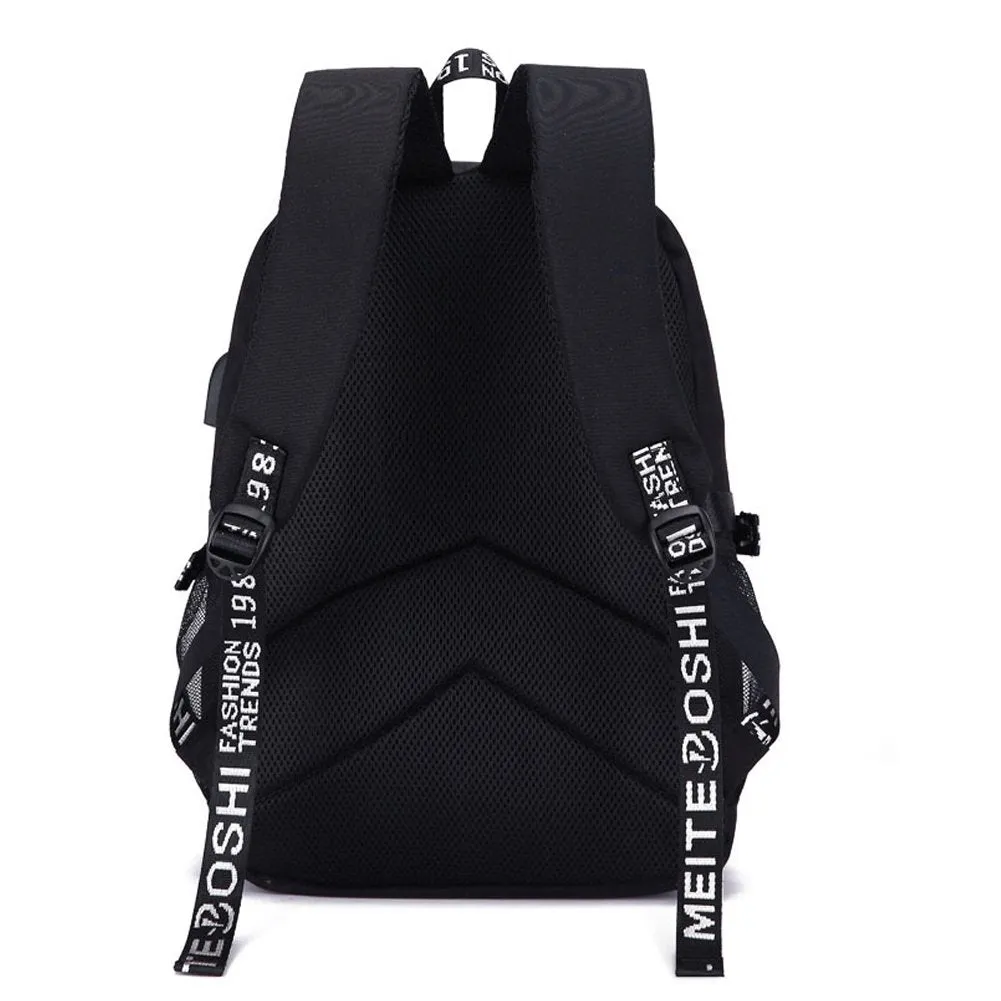 My Hero Academia College Bag Daypack Backpack Laptop with USB Charging Port