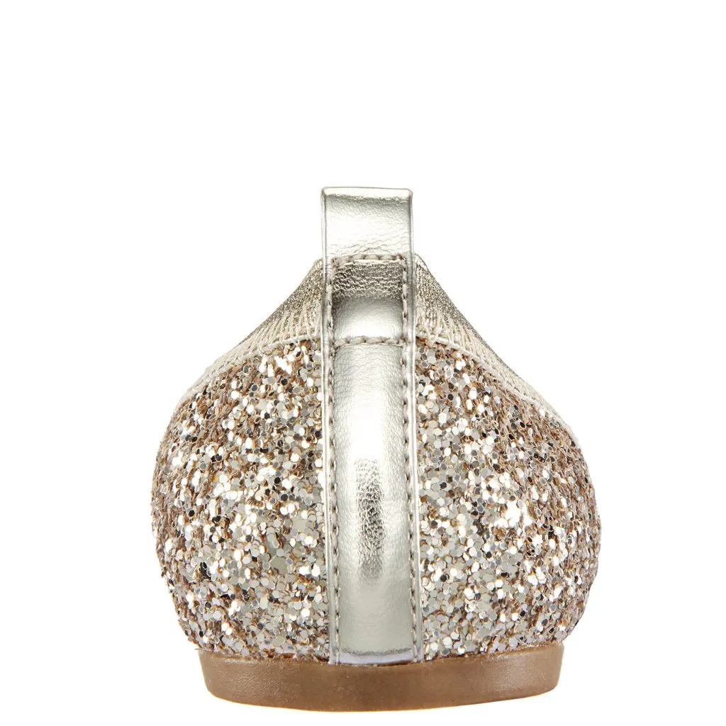 Nina Kids Esther Gold Sparkle Flat