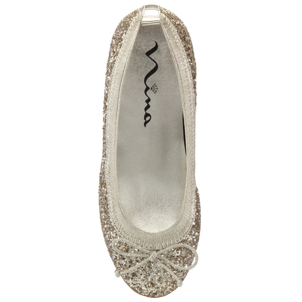 Nina Kids Esther Gold Sparkle Flat