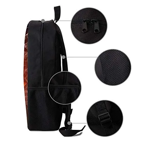 NiYoung Climbing Picnic Running Backpack Daypack Durable Polyester Anti-Theft Multipurpose Rucksack Large Capacity Bookbag, Anime Bapes Camo Shark Teeth Art