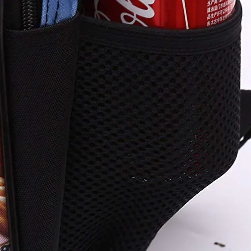 NiYoung Climbing Picnic Running Backpack Daypack Durable Polyester Anti-Theft Multipurpose Rucksack Large Capacity Bookbag, Anime Bapes Camo Shark Teeth Art