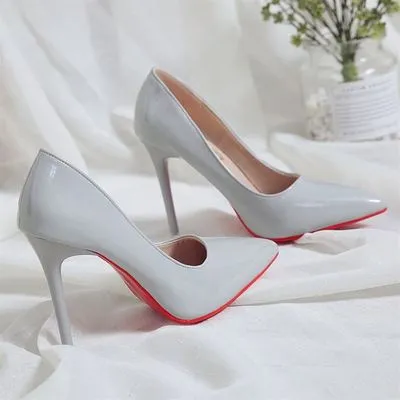 Office Plain Pointed Toe Slip On Pumps