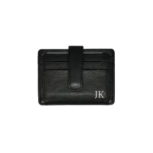 ORAN LEATHER SASHA RFID CARD HOLDER BLACK