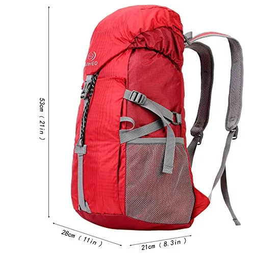 Outereq 30L Outdoor Travel Backpack Hiking Foldable Daypack Red