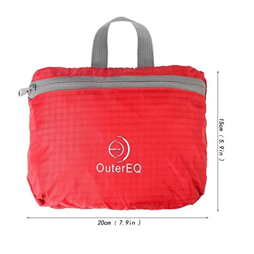 Outereq 30L Outdoor Travel Backpack Hiking Foldable Daypack Red