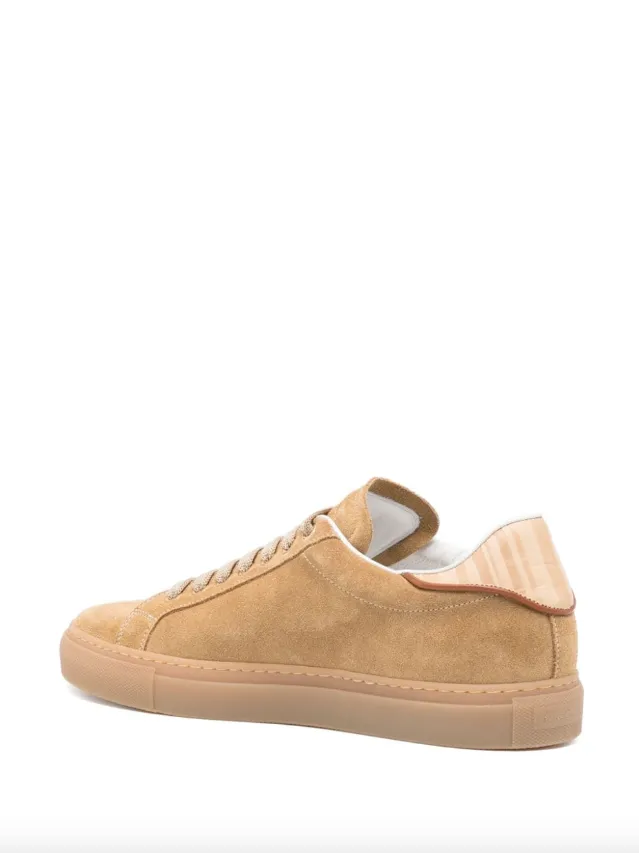 Paul Smith logo-stamp suede sneakers