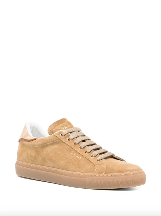 Paul Smith logo-stamp suede sneakers
