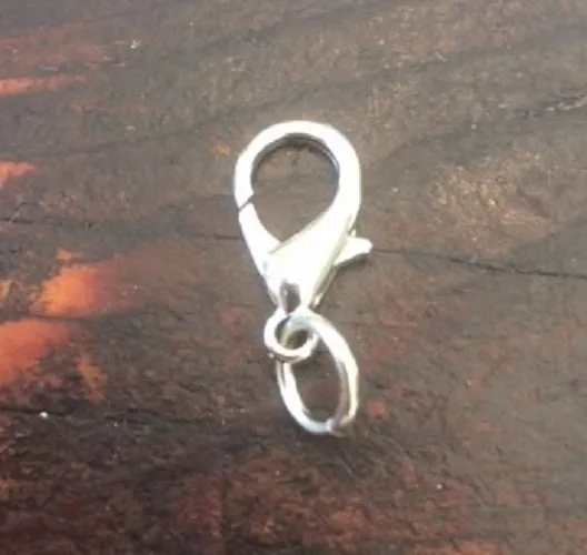 Pewter Lobster Clasp Key Chain Charm Snowflake D