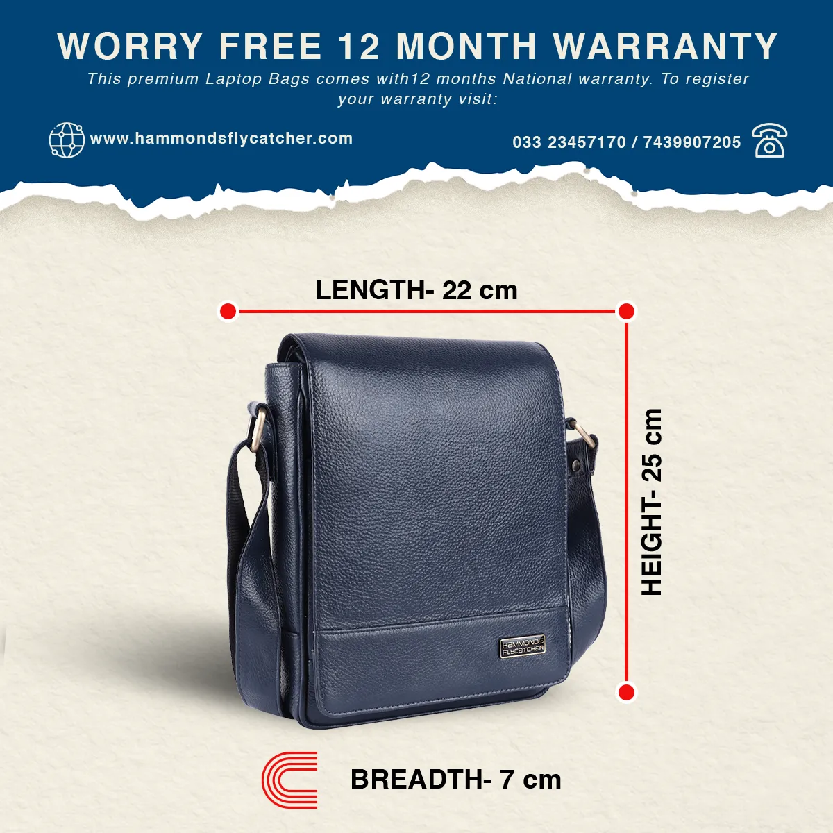 Premium Leather Sling Bag For Men - Adjustable Shoulder Strap - Ideal For Travel, College, and Office