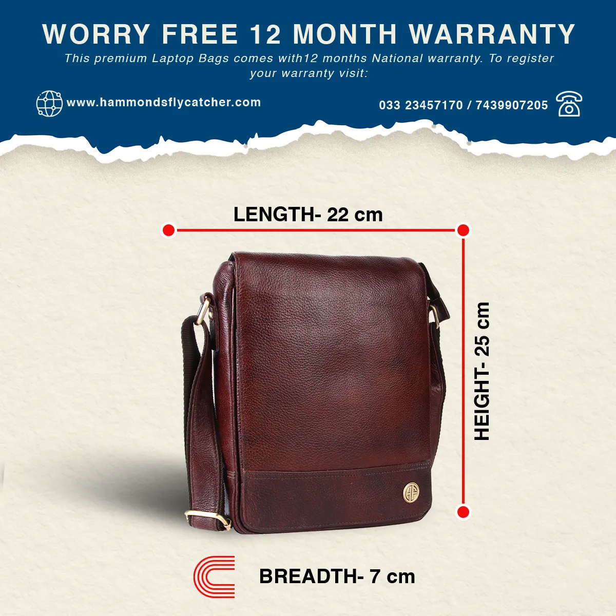 Premium Leather Sling Bag For Men - Adjustable Shoulder Strap - Ideal For Travel, College, and Office