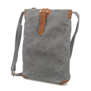 Retro Canvas Genuine Leather Messenger Bags Casual Shoulder Crossbody