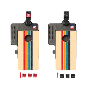 Retro Stripes Double Chuck Mini Cornhole Tabletop Game