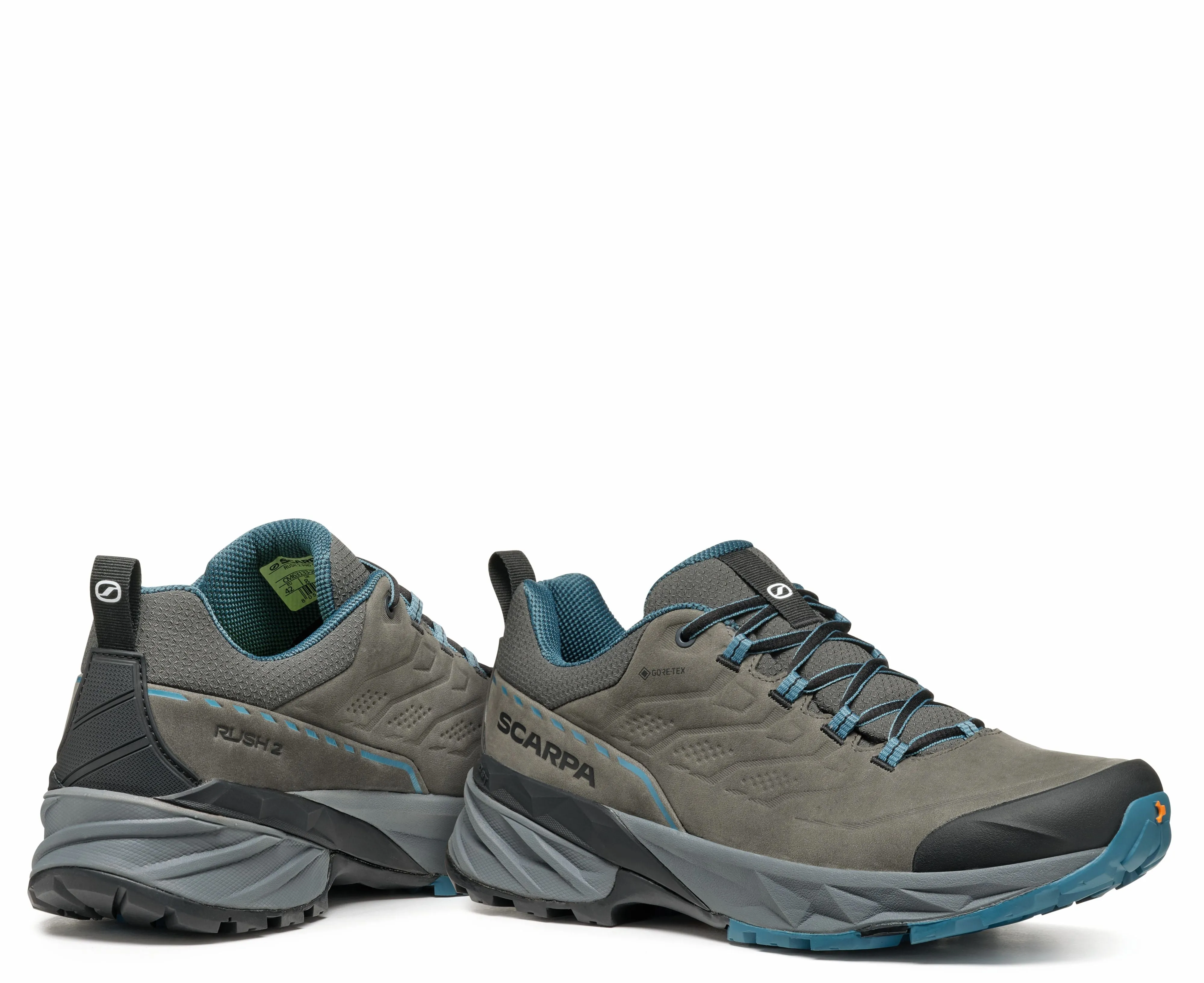 Scarpa Men's Rush 2 Pro Gore-Tex Trail Shoes (Titanium/Ocean)