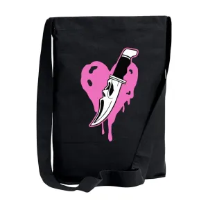 Scream Heart Canvas Tote Bag