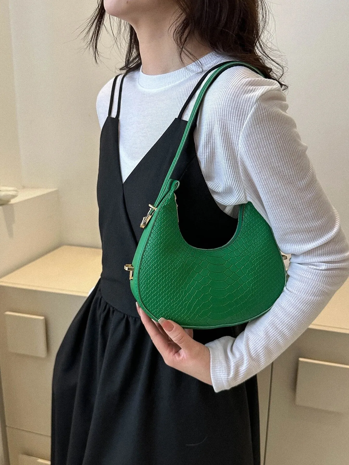 SHEIN New Arrival Summer Single Shoulder Fashion Handbag Solid Color
