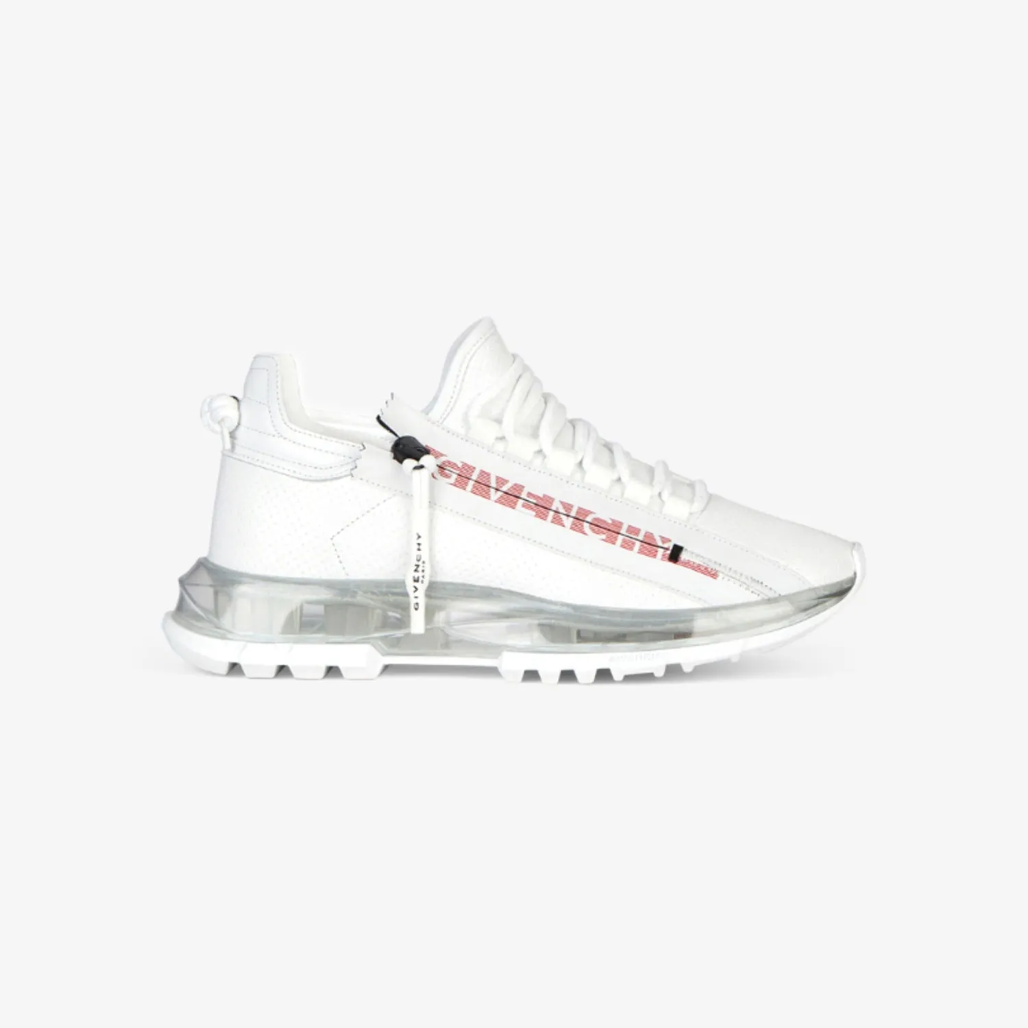 SPECTRE LOW RUNNERS SNEAKERS IN PERFORATED LEATHER WITH ZIP