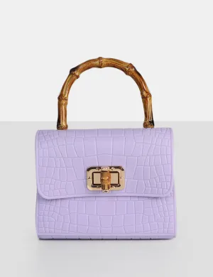 The Breah Lilac Croc Mini Grab Bag