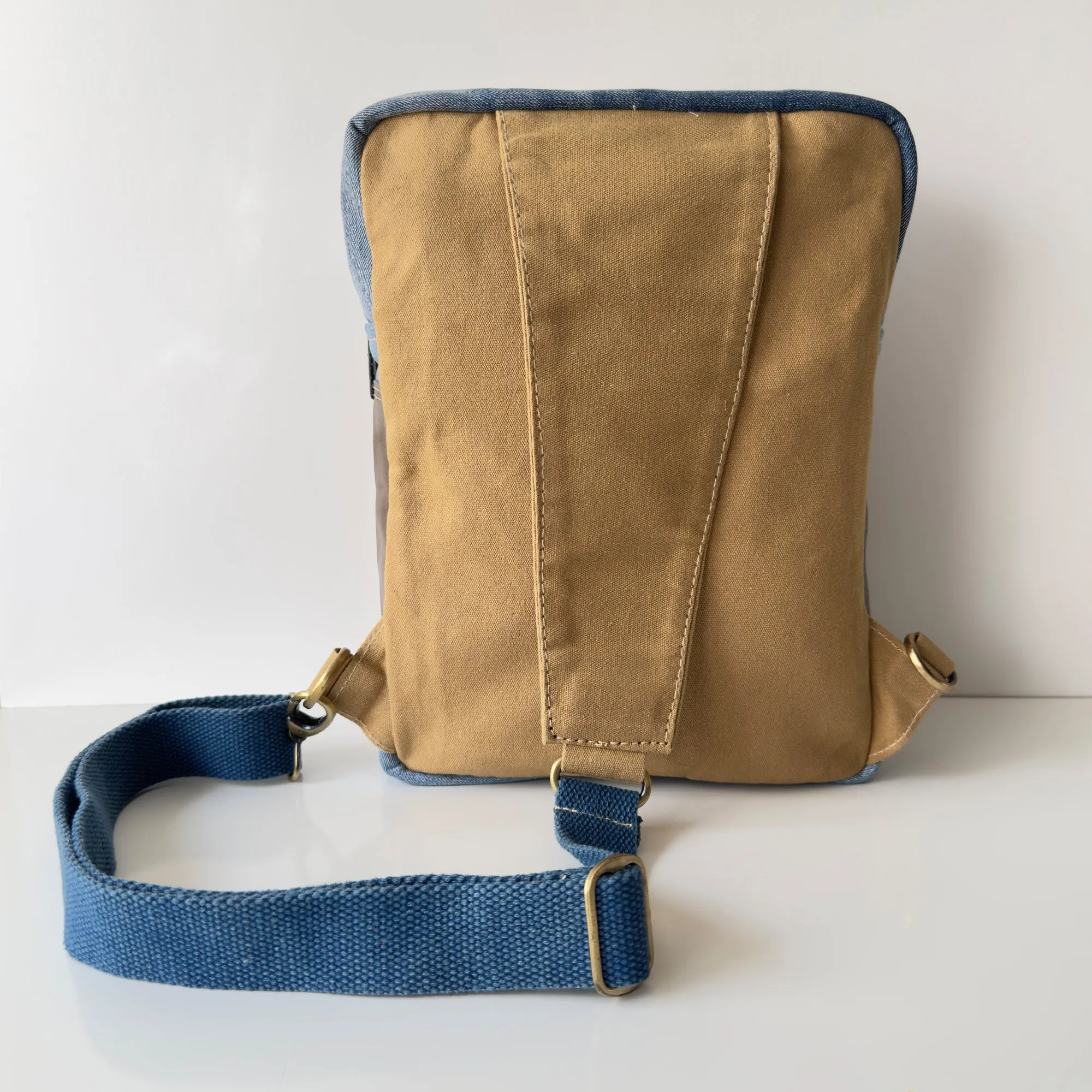 Unisex Denim Convertible Bag