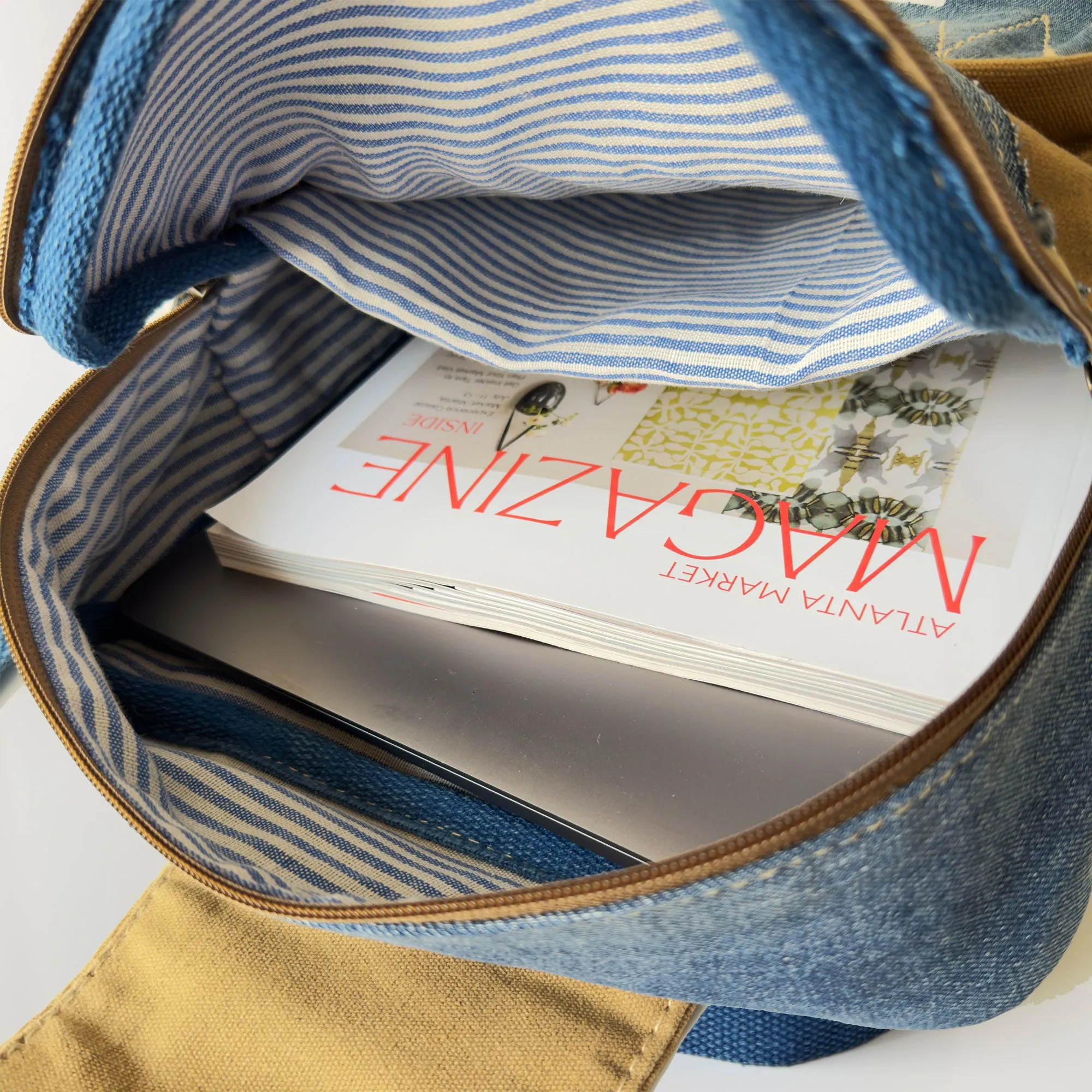 Unisex Denim Convertible Bag