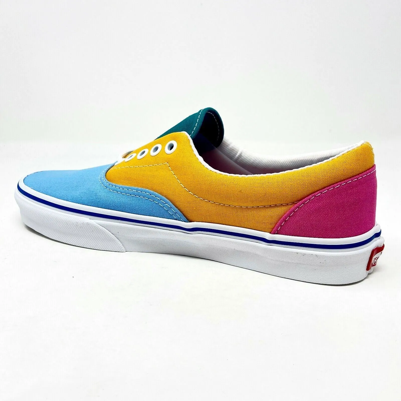 Vans Era (Canvas) Multicolor Bright Orange Blue Womens Casual Shoes Sneakers
