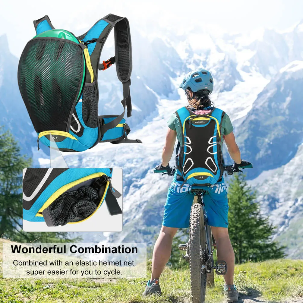 Vbiger 15L Hydration Backpack Splash-proof Cycling Backpack Lightweight Outdoor Daypack