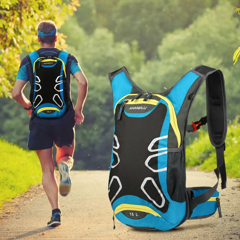 Vbiger 15L Hydration Backpack Splash-proof Cycling Backpack Lightweight Outdoor Daypack