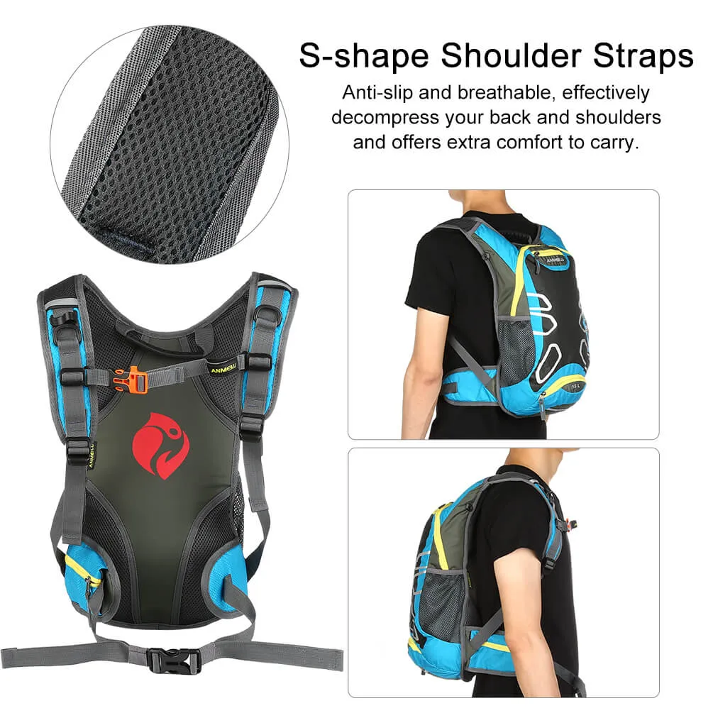 Vbiger 15L Hydration Backpack Splash-proof Cycling Backpack Lightweight Outdoor Daypack