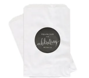 Vintage Chalkboard Thank You for Celebrating With Us Favor Bags