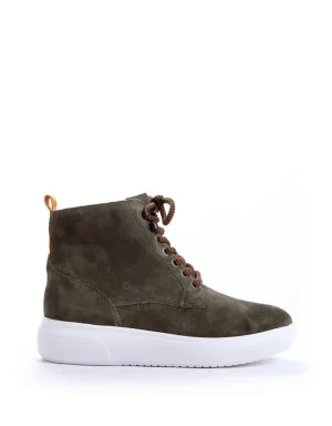 Waldlaufer Women's Low Ankle Boot- Khaki Suede