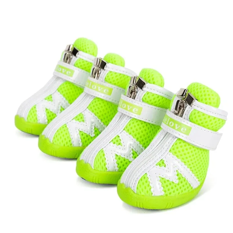 Waterproof Mesh Dog Boots - Reflective & Anti-Slip for Small Dogs