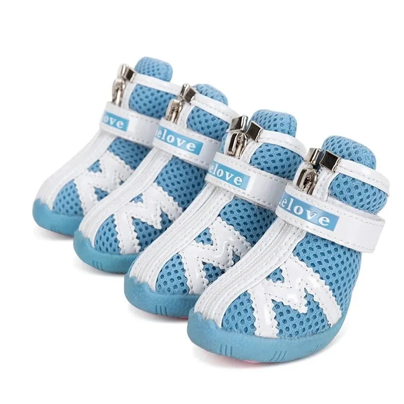 Waterproof Mesh Dog Boots - Reflective & Anti-Slip for Small Dogs