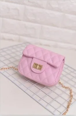 Wenkouban Children's Mini Handbags Cute Crossbody Bags for Kids Small Coin Wallet Pouch Baby Girls Rivet Party Clutch Purse Chain Bag