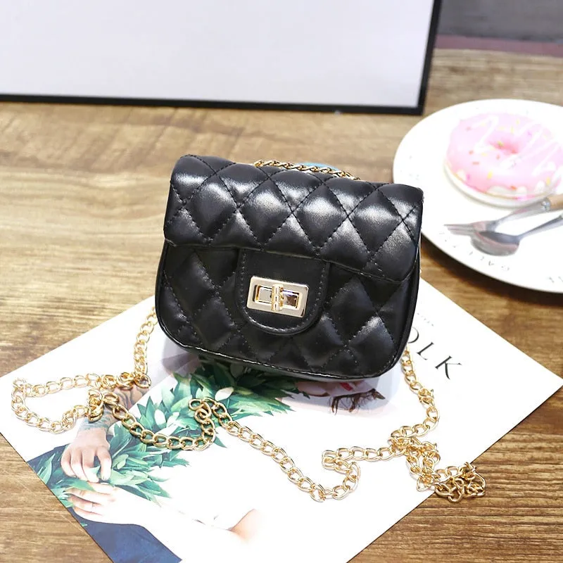 Wenkouban Children's Mini Handbags Cute Crossbody Bags for Kids Small Coin Wallet Pouch Baby Girls Rivet Party Clutch Purse Chain Bag