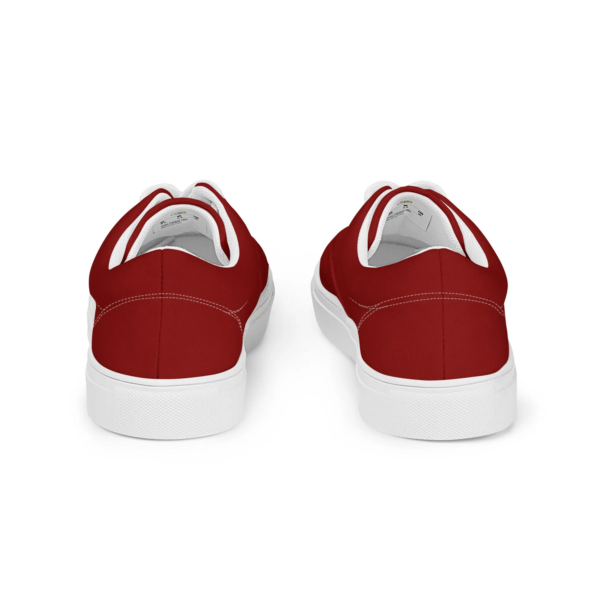 Women’s Brick Red lace-up canvas shoes